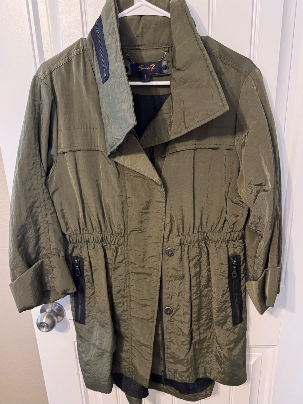 Seven7 Olive Green Utility Anorak Jacket